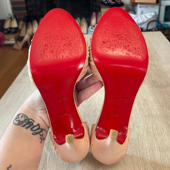 Louboutin Turbella 120MM Nude Nappa Leather - 38.5 - Picture 8 of 9